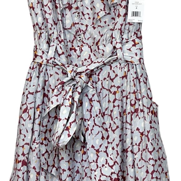 Joie Blue Floral Print Nell Silk Blend Ruffle Jumpsuit | Size 4 - Picture 6 of 11